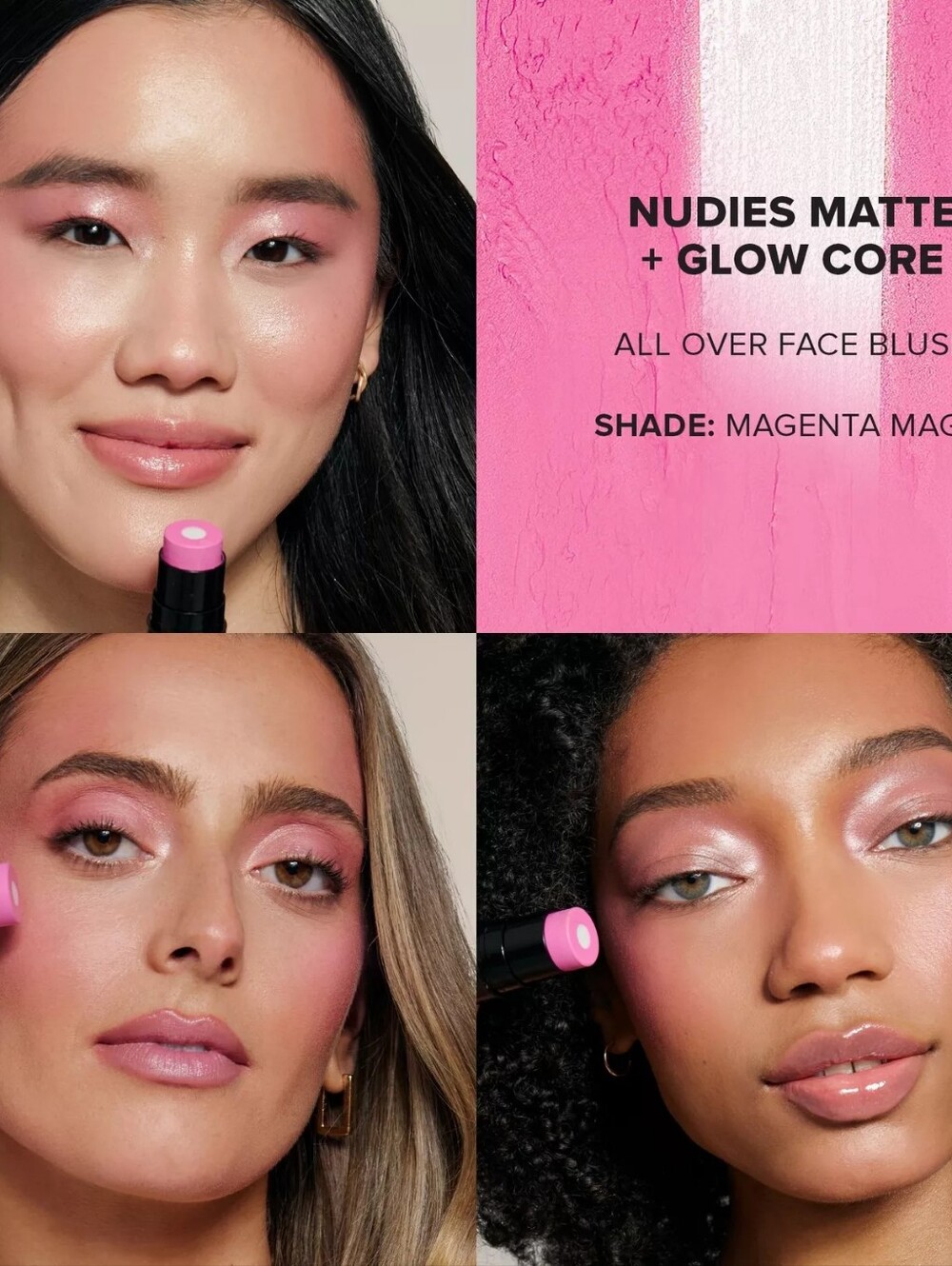 NUDESTIX - NUDIES Matte + Glow Core All Over Face Blush Color - Magenta - Picture 5 of 6